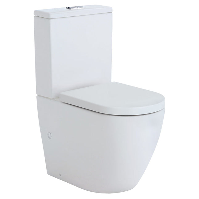 Fienza Koko Back to Wall Toilet Suite, Matte White ,