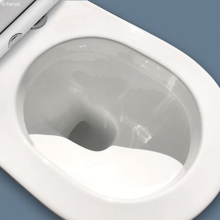 Fienza Empire Back to Wall Toilet Suite, Gloss White, Slim Seat ,