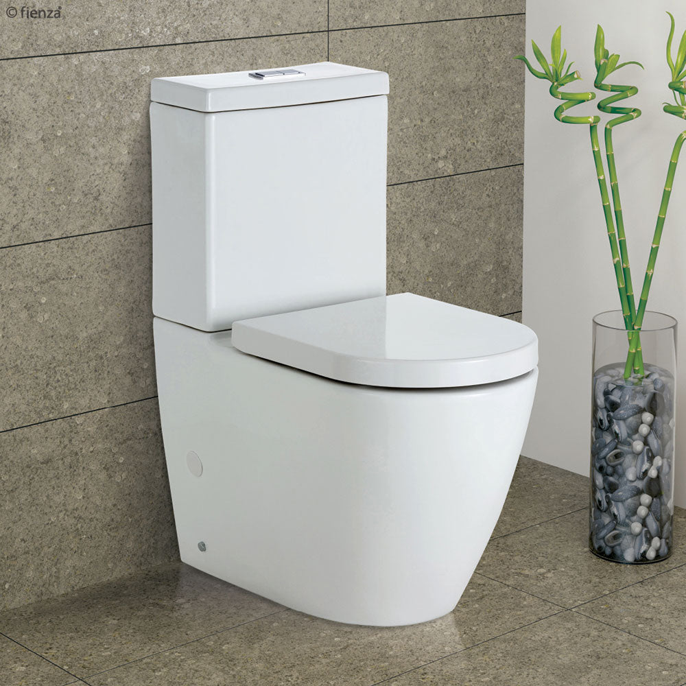 Fienza Empire Back to Wall Toilet Suite, Gloss White ,