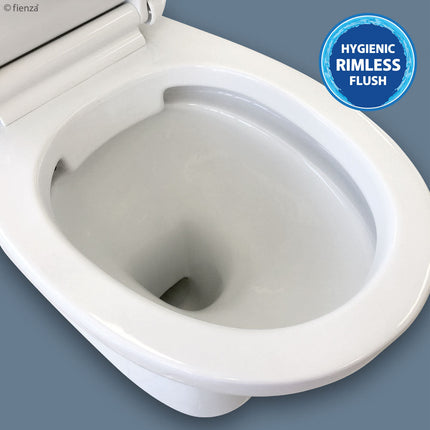 Fienza Stella Close Coupled Toilet Suite, Gloss White, P-Trap ,