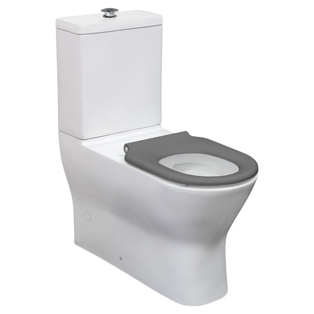 Fienza Delta Care Back to Wall Toilet Suite, Grey Seat ,