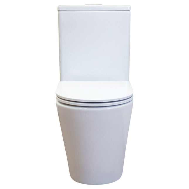 Fienza Isabella Back to Wall Toilet Suite, Gloss White, Slim Seat ,