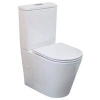 Fienza Isabella Back to Wall Toilet Suite, Gloss White, Slim Seat ,