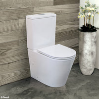 Fienza Isabella Back to Wall Toilet Suite, Gloss White, Slim Seat ,