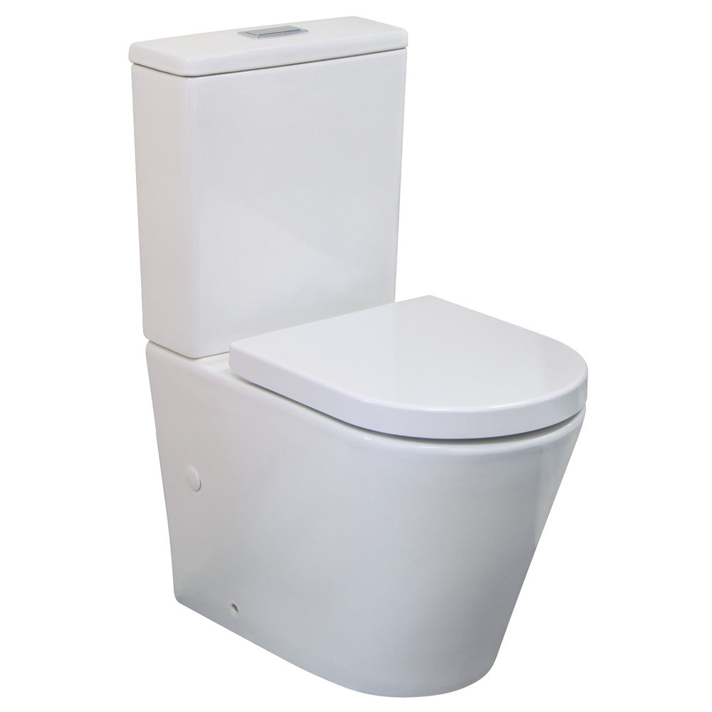 Fienza Isabella Back to Wall Toilet Suite, Gloss White ,