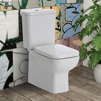 Fienza Maria Back to Wall Toilet Suite, Gloss White ,
