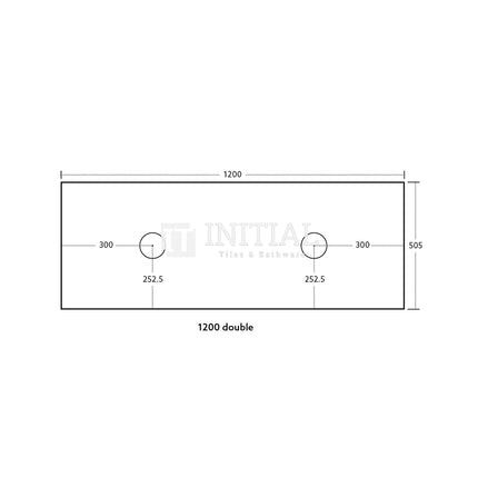 Bellevue Groove 1200 Prime Oak Woodgrain Wall Hung Vanity ,