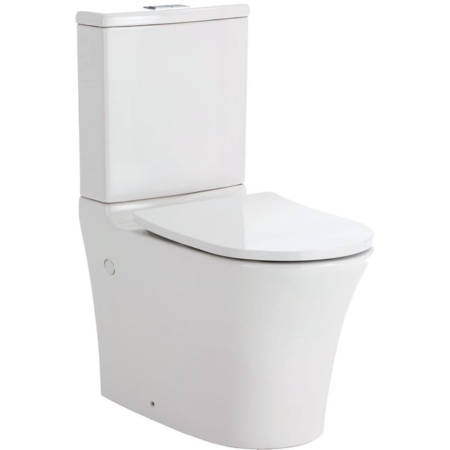 Fienza Luciana Back to Wall Toilet Suite, Gloss White ,