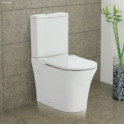 Fienza Luciana Back to Wall Toilet Suite, Gloss White ,