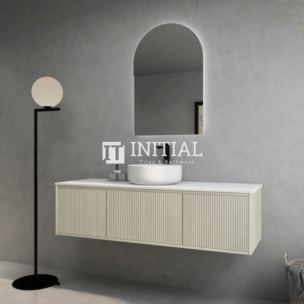 Bellevue Groove 1500 Coastal Oak Woodgrain Wall Hung Vanity ,