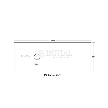 Bellevue Groove 1500 Coastal Oak Woodgrain Wall Hung Vanity ,