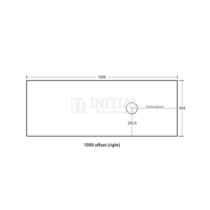 Bellevue Groove 1500 Coastal Oak Woodgrain Wall Hung Vanity ,