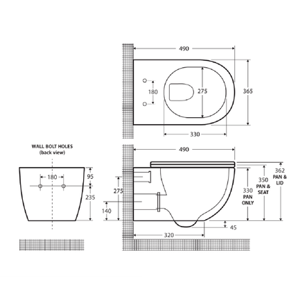 Fienza Koko Wall Hung Toilet Suite, Matte White ,