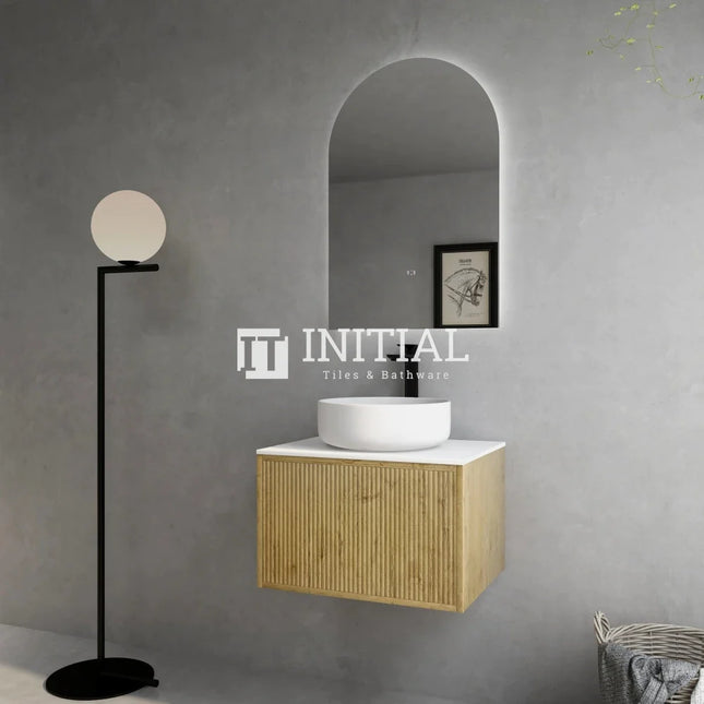 Bellevue Groove 600 Prime Oak Woodgrain Wall Hung Vanity ,