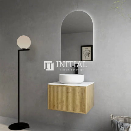 Bellevue Groove 600 Prime Oak Woodgrain Wall Hung Vanity ,