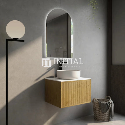 Bellevue Groove 600 Prime Oak Woodgrain Wall Hung Vanity ,