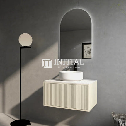 Bellevue Groove 750 Coastal Oak Woodgrain Wall Hung Vanity ,