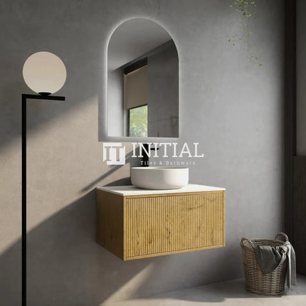 Bellevue Groove 750 Prime Oak Woodgrain Wall Hung Vanity ,