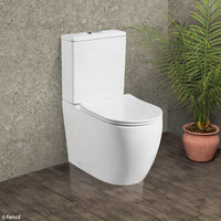 Fienza Hana Back to Wall Toilet Suite, Gloss White ,