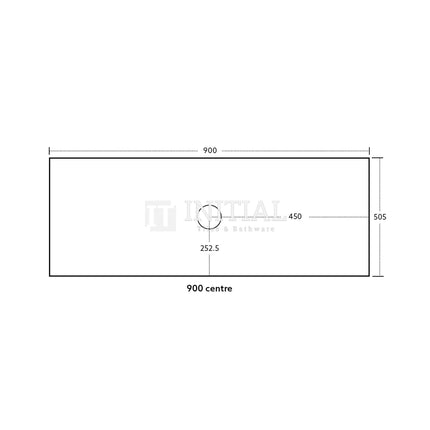 Bellevue Groove 900 Coastal Oak Woodgrain Wall Hung Vanity ,