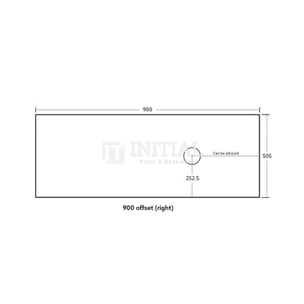 Bellevue Groove 900 Coastal Oak Woodgrain Wall Hung Vanity ,