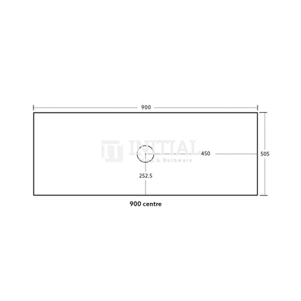 Bellevue Groove 900 Prime Oak Woodgrain Wall Hung Vanity ,