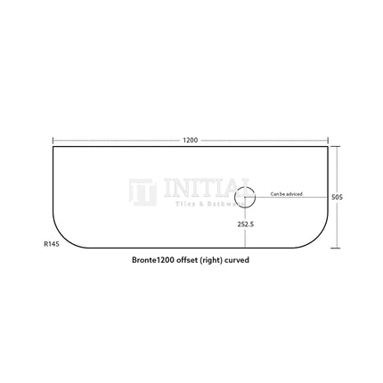 Bronte 1200 Prime Oak Woodgrain Curved Wall Hung Vanity ,