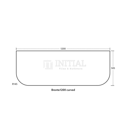 Bronte 1200 Prime Oak Woodgrain Curved Wall Hung Vanity ,