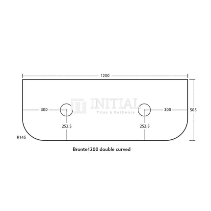 Bronte 1200 Prime Oak Woodgrain Curved Wall Hung Vanity ,