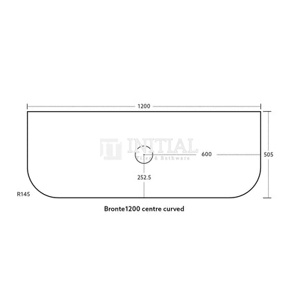 Bronte 1200 Prime Oak Woodgrain Curved Wall Hung Vanity ,