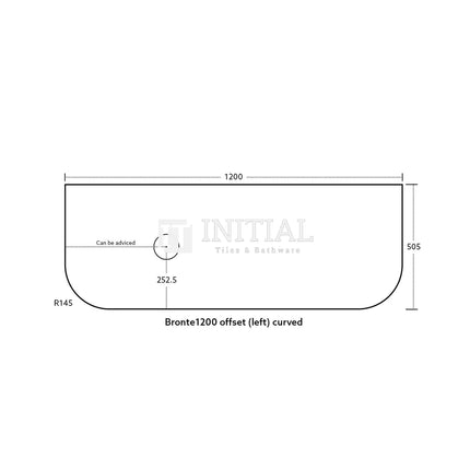 Bronte 1200 Prime Oak Woodgrain Curved Wall Hung Vanity ,