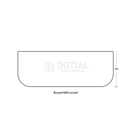 Bronte 1500 Coastal Oak Woodgrain Curved Wall Hung Vanity ,