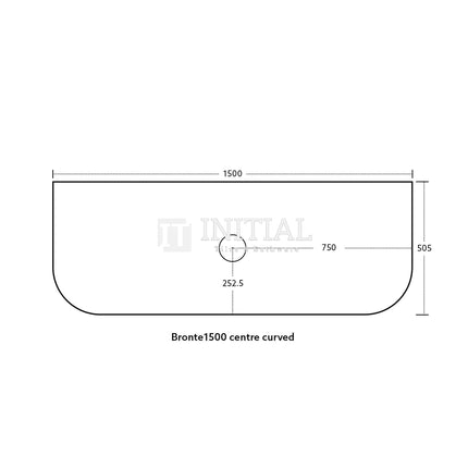 Bronte 1500 Coastal Oak Woodgrain Curved Wall Hung Vanity ,