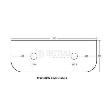 Bronte 1500 Prime Oak Woodgrain Curved Wall Hung Vanity ,