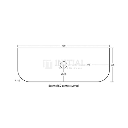Bronte 750 Prime Oak Woodgrain Curved Wall Hung Vanity ,
