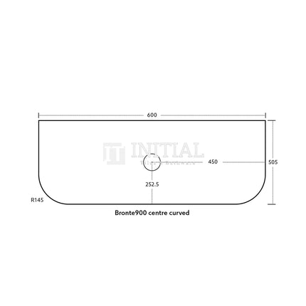 Bronte 900 Prime Oak Woodgrain Curved Wall Hung Vanity ,