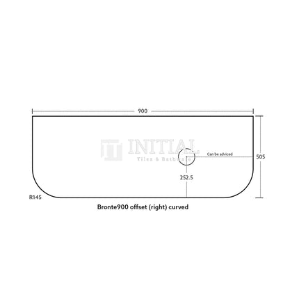 Bronte 900 Prime Oak Woodgrain Curved Wall Hung Vanity ,