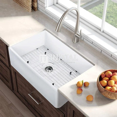 Fermentale Ceramic Gloss White Kitchen Sink, Single Bowl, 770X515X250 ,