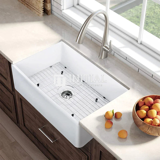 Fermentale Ceramic Gloss White Kitchen Sink, Single Bowl, 840X550X250 ,