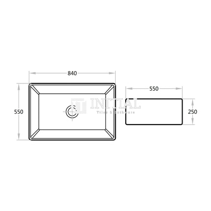 Fermentale Ceramic Gloss White Kitchen Sink, Single Bowl, 840X550X250 ,