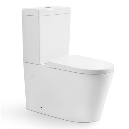 Urbane Box Rim Flush Pan Back to Wall Toilet Suite Ceramic White 715x390x830 ,