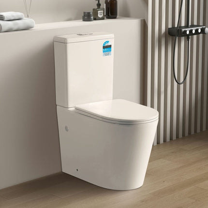 Alice Rimless Back to Wall Toilet Suite Ceramic White 655X380X870 ,