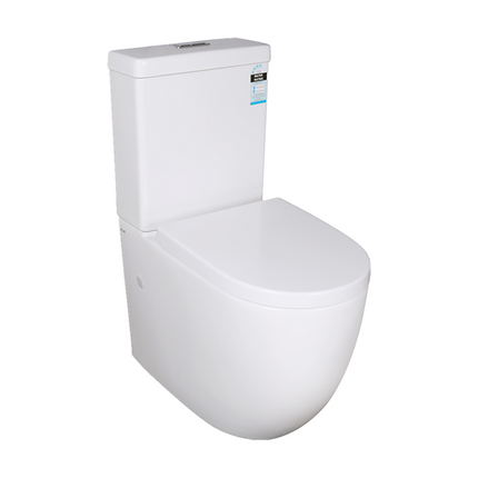 Royal Box Rim Flush Pan Back to Wall Toilet Suite Ceramic White 630X380X850 ,