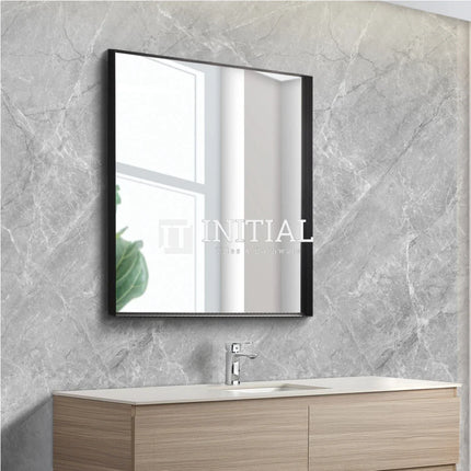 Qubist Matte Black Framed Rectangular Mirror, 5 Sizes , 750mm
