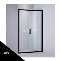 Wall to Wall Semi-Frame Sliding Door Adjustable 6mm Glass 1040-1750x1900mm , Black