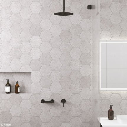 Fienza Kaya Matte Black Wall Shower Mixer, Round Plate ,