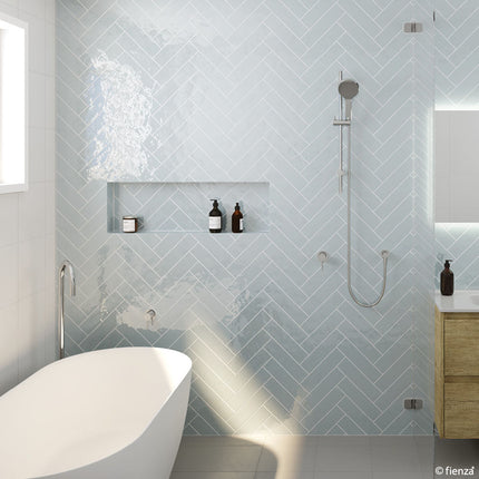 Fienza Kaya Chrome Wall Shower Mixer, Round Plate ,