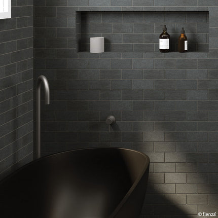 Kaya Floor Mounted Bath Mixer with Hand Shower Gun Metal ,