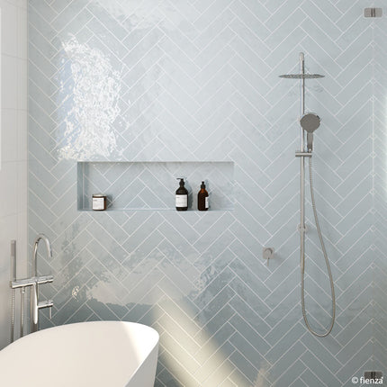 Fienza Kaya Matte Black Twin Rail Shower ,