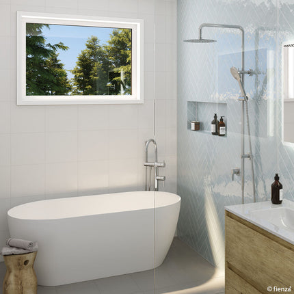 Fienza Kaya Brushed Nickel Twin Rail Shower ,